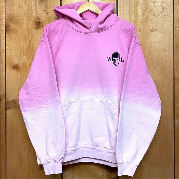 Warren Lotas Pink Ombré Hoodie - “Lost In Hell” - Picture 2 of 5